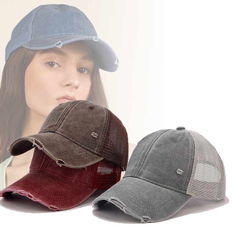 Trucker Cap Mesh - ファッショントラック運転手キャップ無地パッチ四季スナップバック野球帽男性女性調節可能な通気性メッシュバイザー帽子