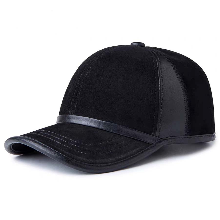 帽子男性用本物のスエードレザー野球帽 2 色スプライシング男 - Baseball Cap Structured のレビューと価格