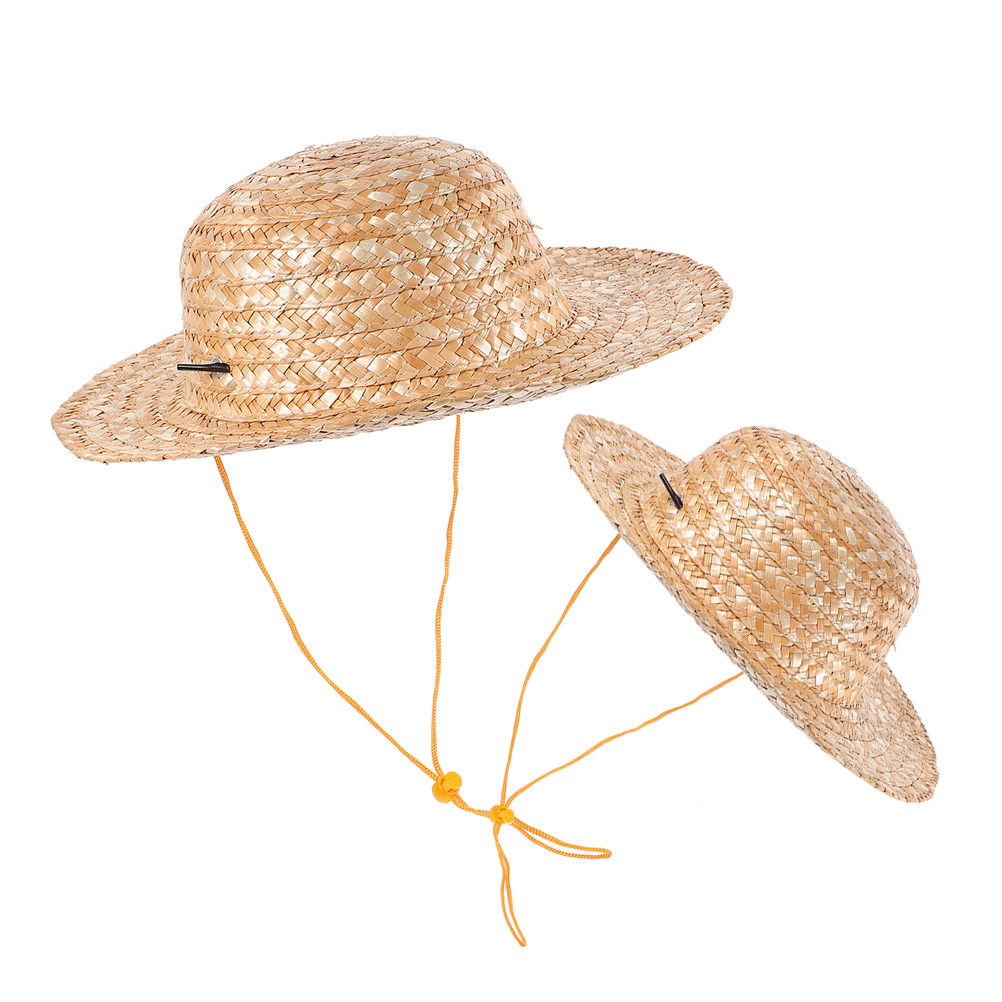 2枚セットの子供用日よけ帽子。天然素材のストローを使用し、つ - Sun Hat Wide Brim のレビューと価格