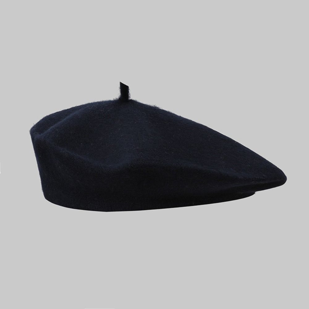 ファッショナブルな暖かい冬用ウールベレー帽 レトロな無地のフ - Beret French Wool のレビューと価格