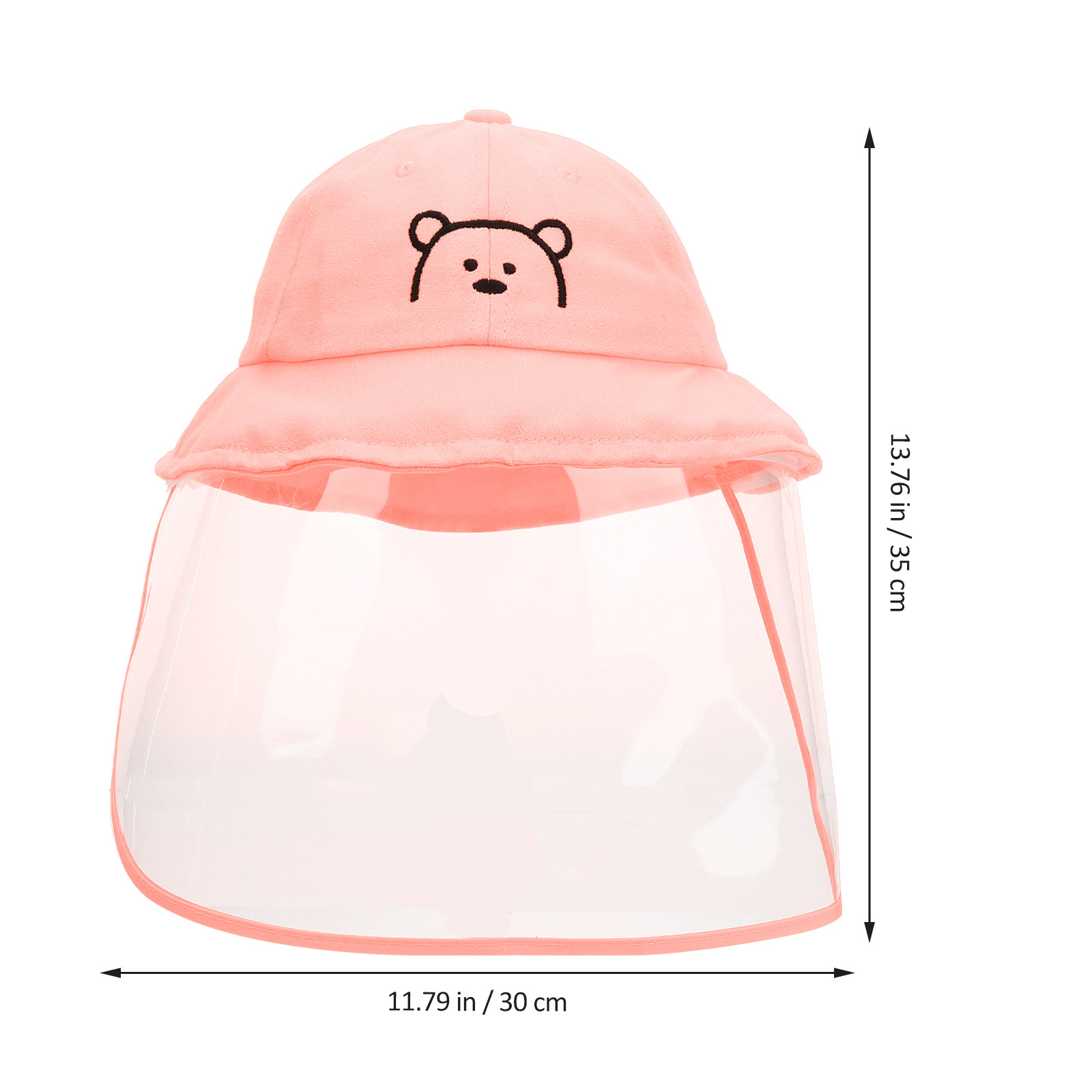 ピンクのキッズ用バケットハット。つばが広く、顔を日差しから守 - Sun Hat Wide Brim のレビューと価格